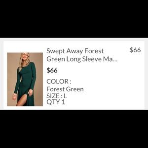 Lulus Green Dress